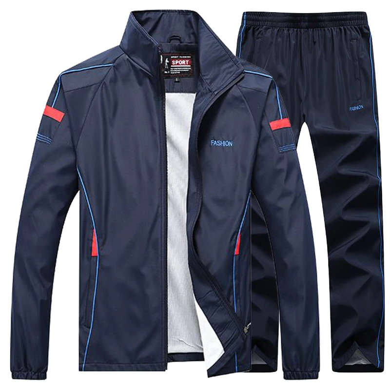 Spring and Autumn Men's Sportswear 2-piece Set+Pants Sportswear Men's Clothing Zipper Pocket Sportswear