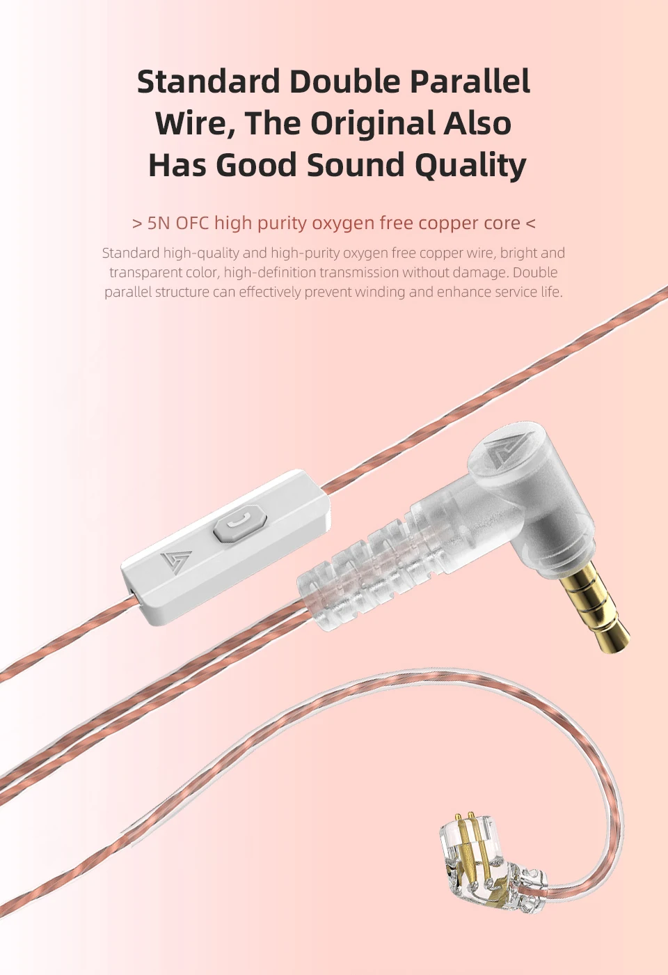 QKZ ZXD HiFi Earphone Super Bass Earbuds Music Monitor Wired Headphones With Microphone Noise Cancelling Headset Games Sports