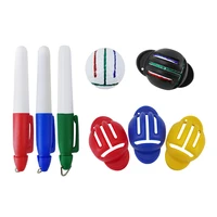 Golf Ball Line Clip Liner Marker Pen Triple Line Blue Red Template Alignment Marks Tool Putting Positioning Aids Drop Ship 1