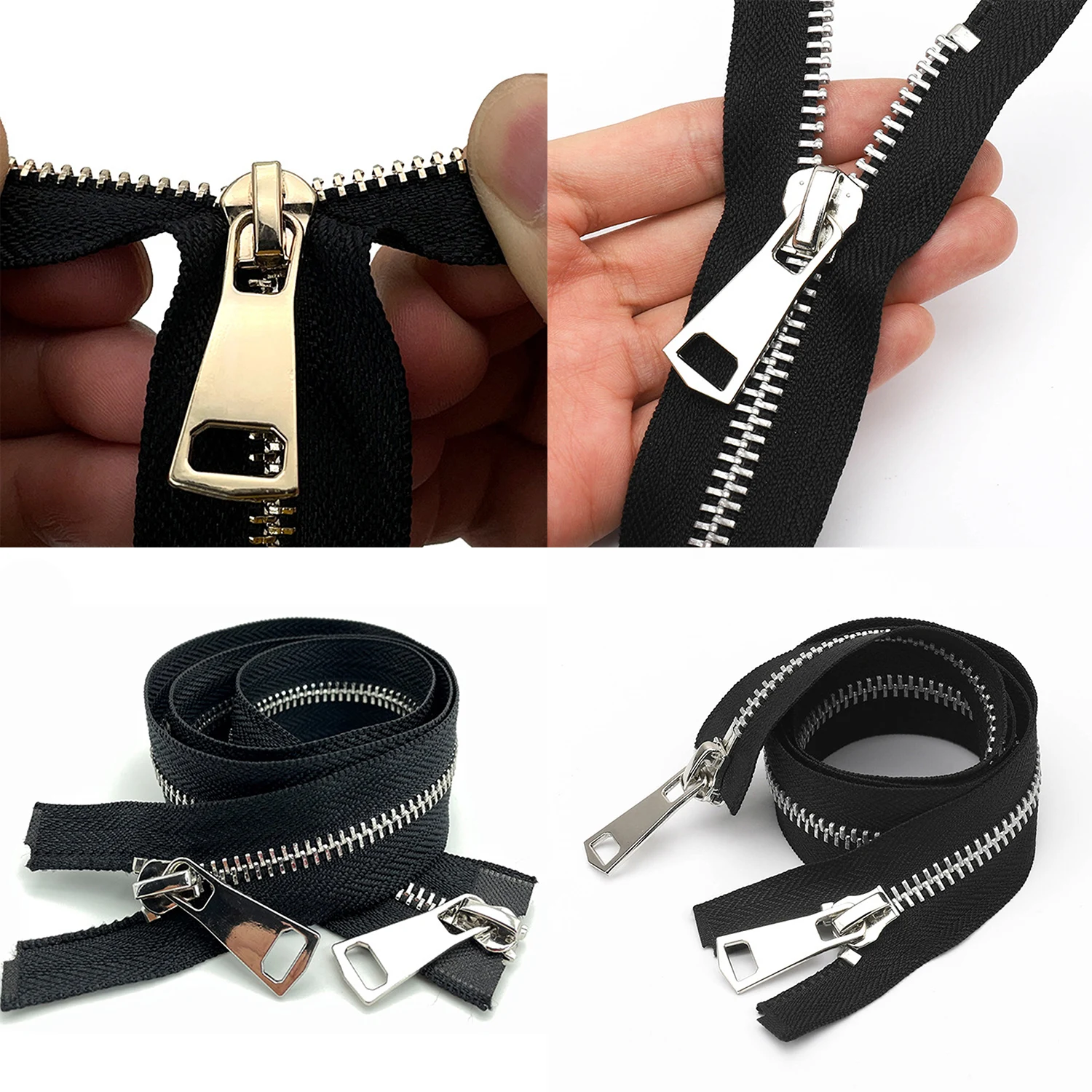 ZippersOpenEndDoubleSlidersZipperForJacketSleepingBagsLuggage