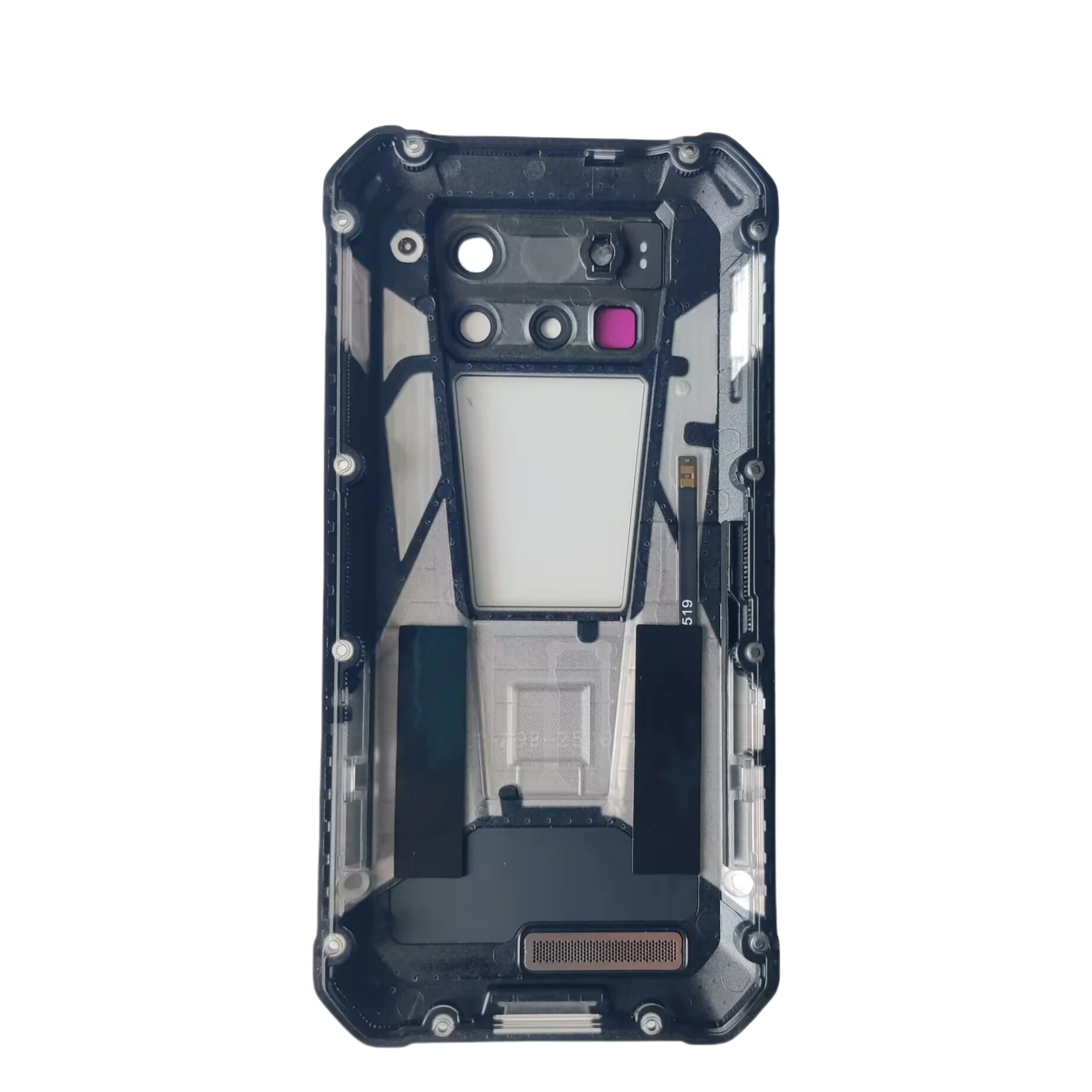 WXPPJ Coque Verre Trempé Film Pour Unihertz 8849 Tank 3 Pro (6.79"), Noir Silicone Housse Etui Anneau De Support Pour Portable Réglable à 360° Pour Unihertz 8849 Tank 3 Pro - XT24