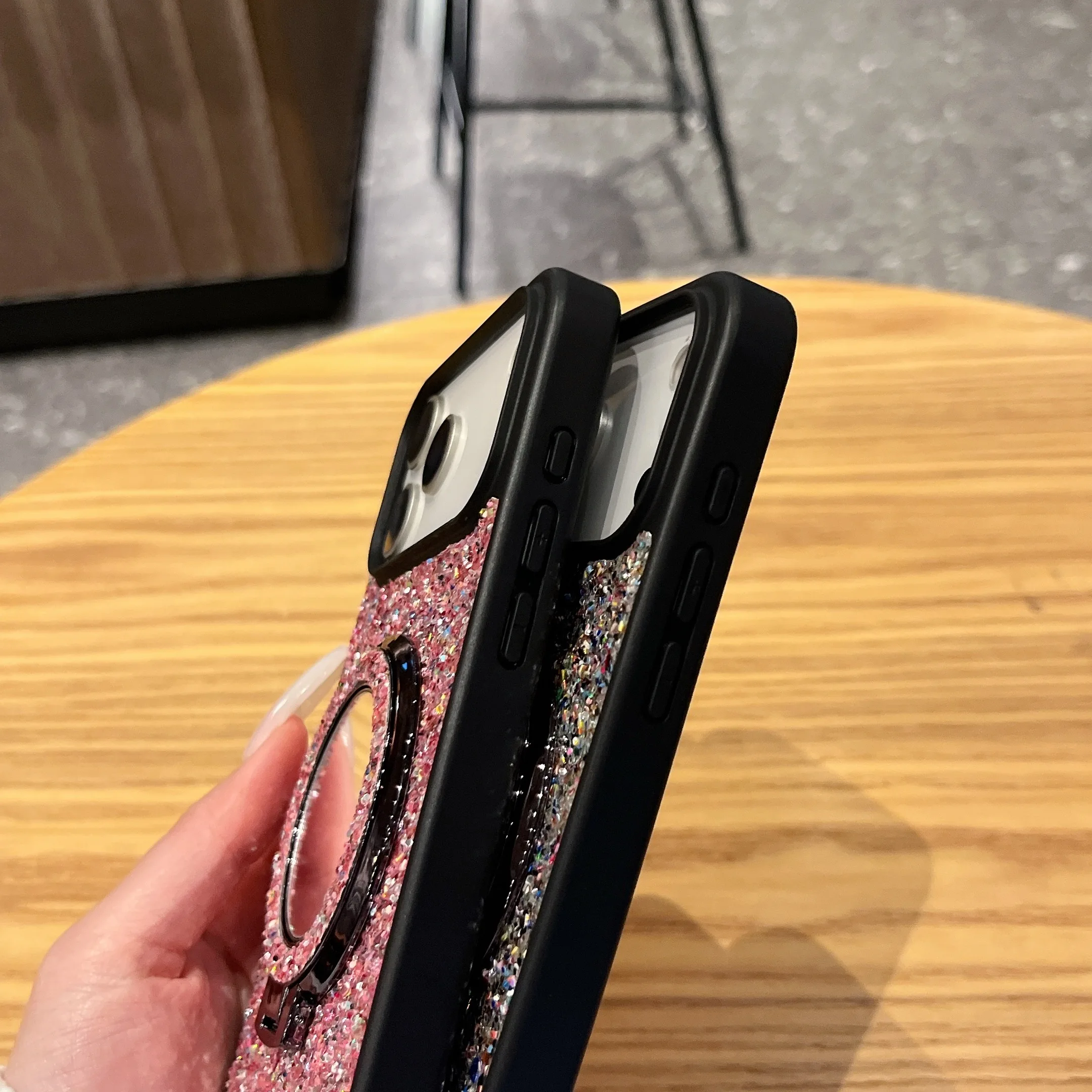 Luxury Mirror Phone Case With Stand For Iphone Pro And Plus Models_voghion.com