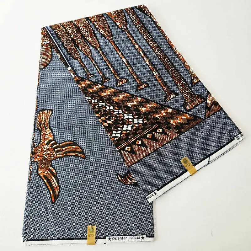 African Wax Fabric Clothing Fabric Item No.K2-1 Choose real wax hollandais wax fabric 6 yards cotton