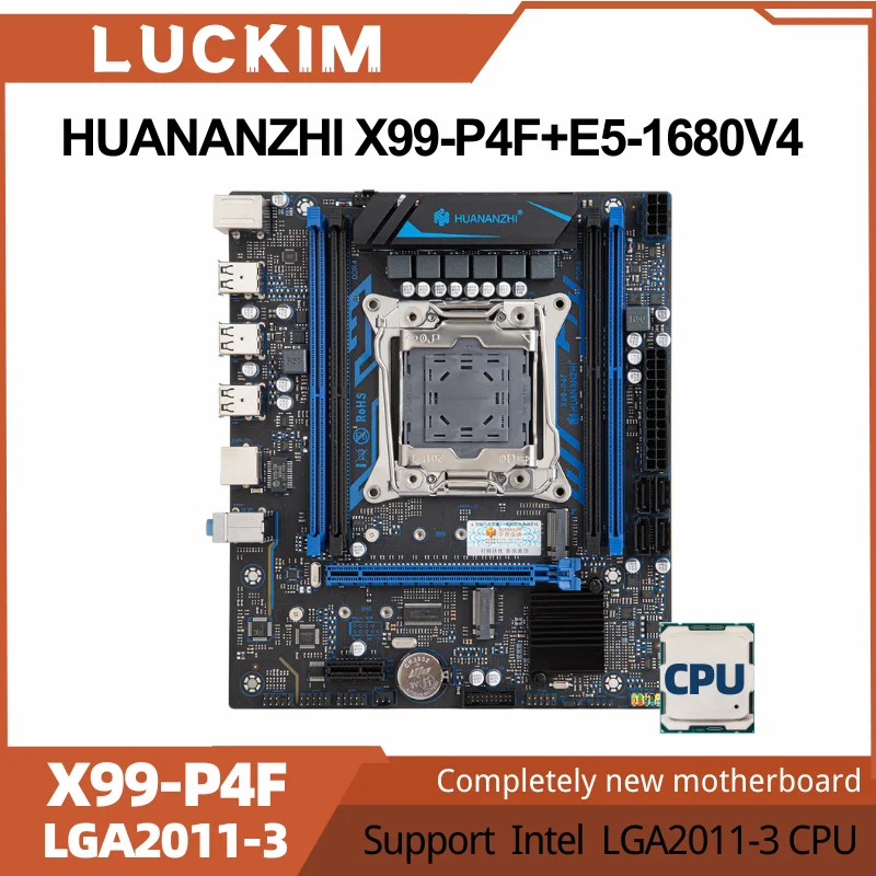 HUANANZHI X99-P4F + E5-1680V 4 Поддержка Intel LGA2011-3 CPU 4 x DDR4 слот памяти, максимальная поддержка 128 ГБ