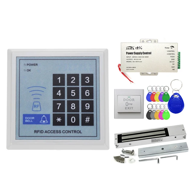 RFID Access Control System Safe Electronic Gate Opener Home Garage Digital Set Eletric Magnetic RFID Smart Door Lock Kit 1