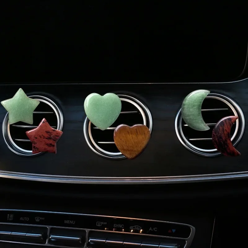 3 개/대 크리스탈 문 스타 사랑 자동차 공기 콘센트 장식 클립 자동 인테리어 에어컨 입 장식 클립 자동차 액세서리