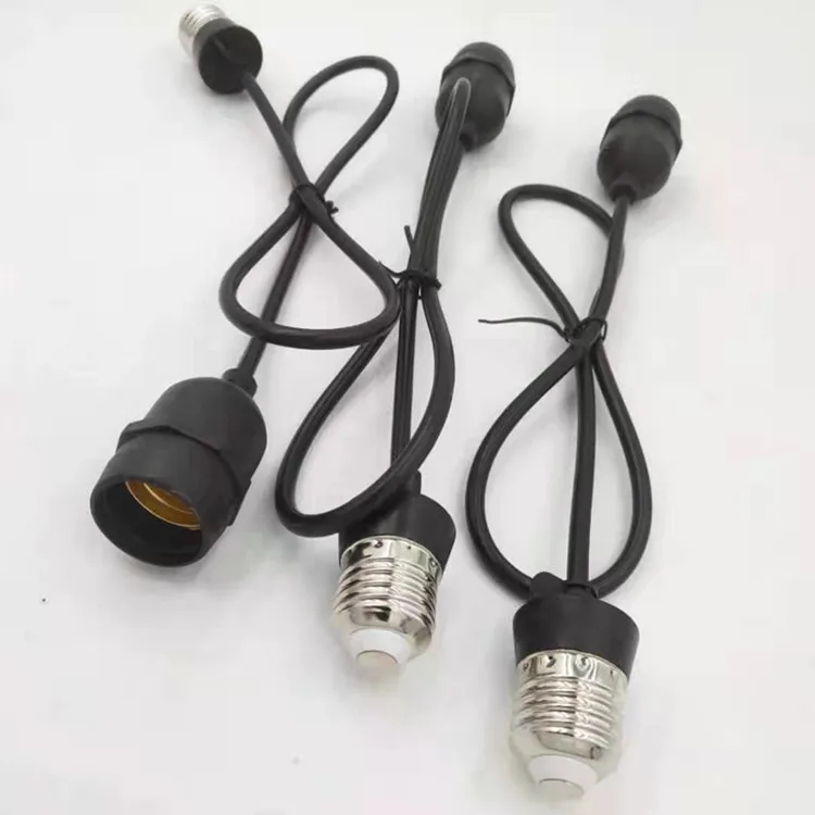 Outdoor LED Waterproof Lamp Holder LED Bulb Light Socket with E27 Base Extension Cords