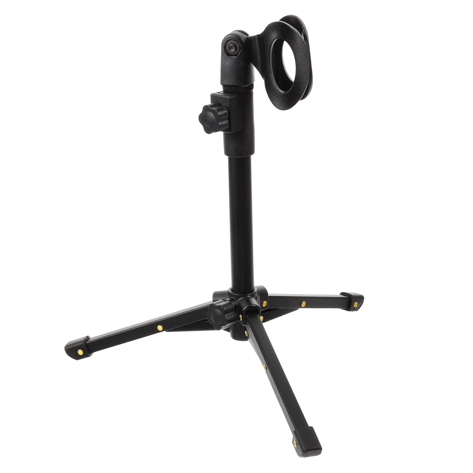 Metal Foldable Desk Mic Stand Microphone Support Tripod Bracket Height Adjustable Boom Floor Podcast Holder Stand Desk Mount Arm