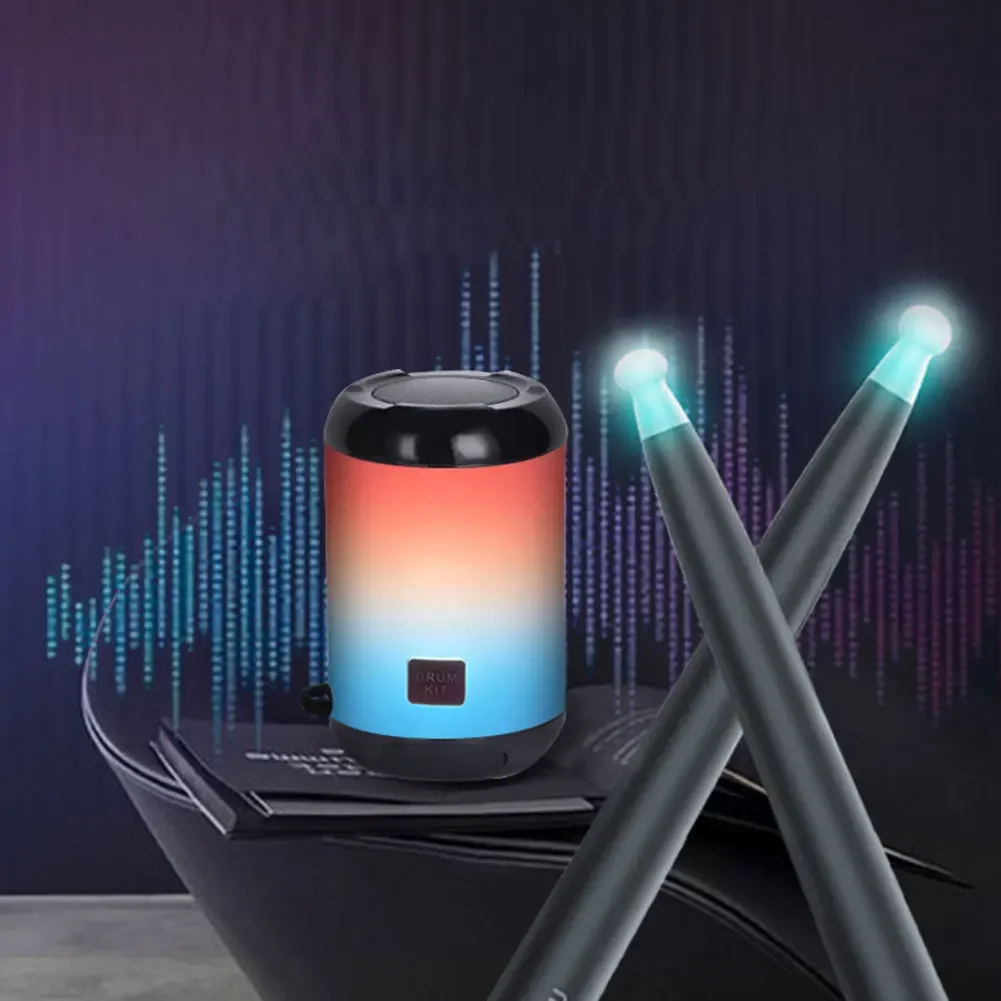 Air Drum BT Electric Air Drum Set with Drumsticks Foot Pedals Electric with 3.5 Mm Headphone Jack for Adults Kids Gift