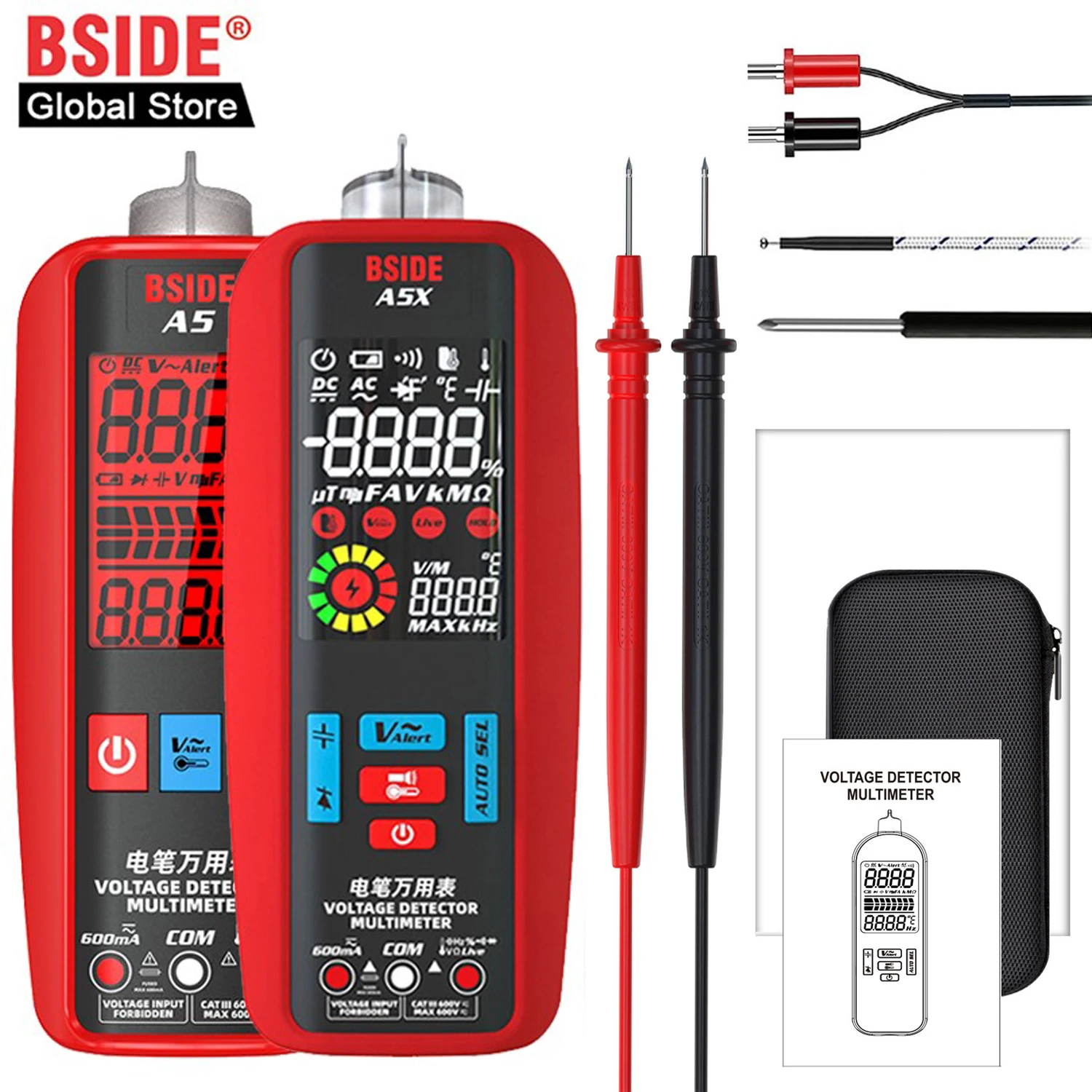 BSIDE A5/A5X Ʈ  Ƽ  USB ׽ ų AC DC  VFC NCV ̺ ̾  ̿   