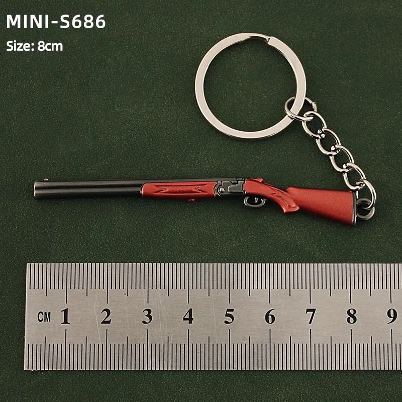Cartoon Game PUBG 98K AWM AKM M24 Mini Gun Alloy Pendant Keychains Car Key Chain Key Ring Phone Bag Hanging Jewelry Kids Gifts