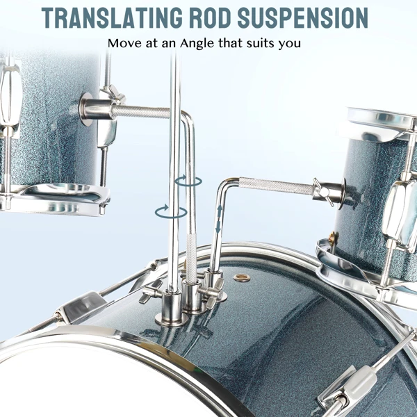 【禁售AM】14inx10in 3鼓 杨木 星点天空蓝 架子鼓 儿童-24