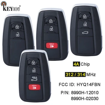 Keyforkess 312MHz / 314.3MHz 4A Chip ID FCC: HYQ14FBN Board: 231451-2000 Smart Card Remote Key Fob per Toyota Corolla 2019 2020 2021