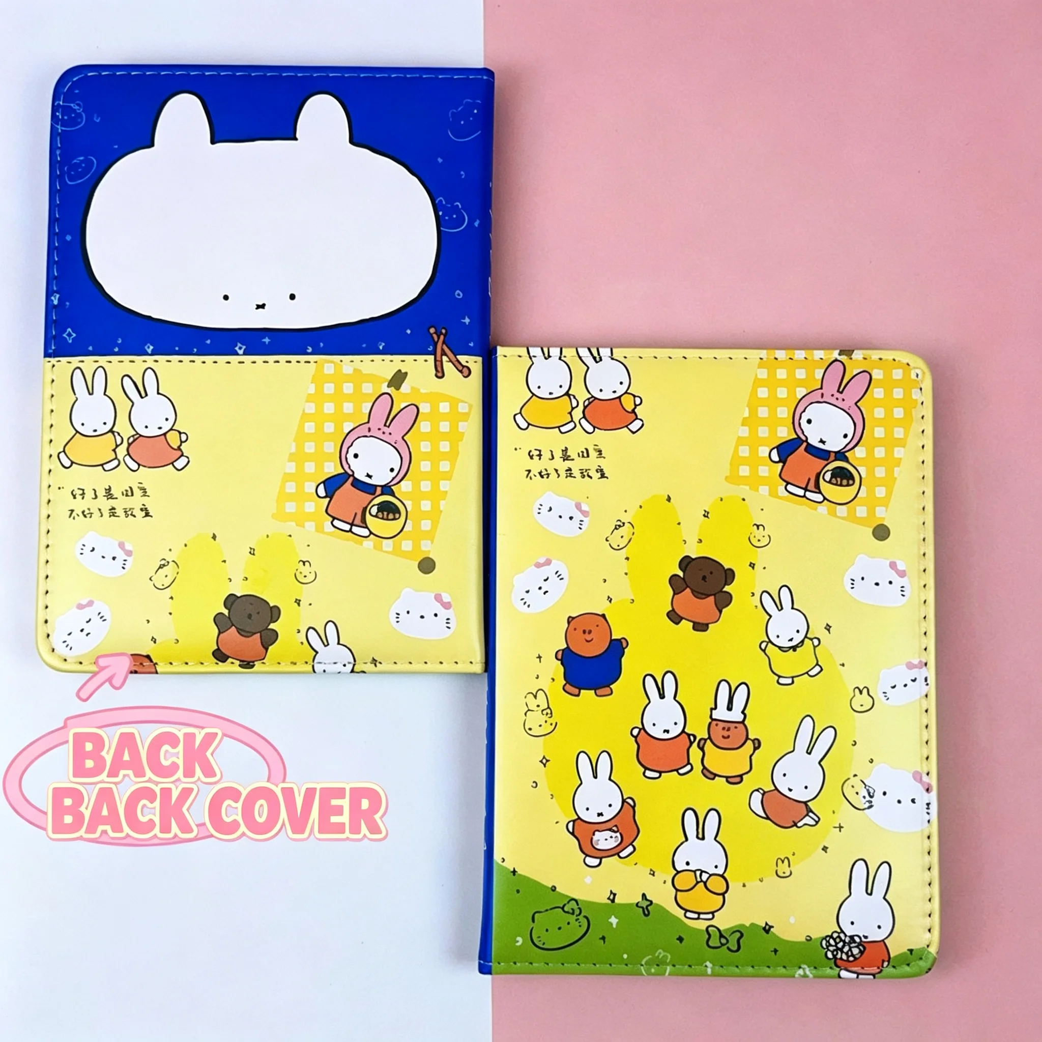 Adorable Rabbit PU Leather B6 Notebook with Thick Colorful Lined Pages