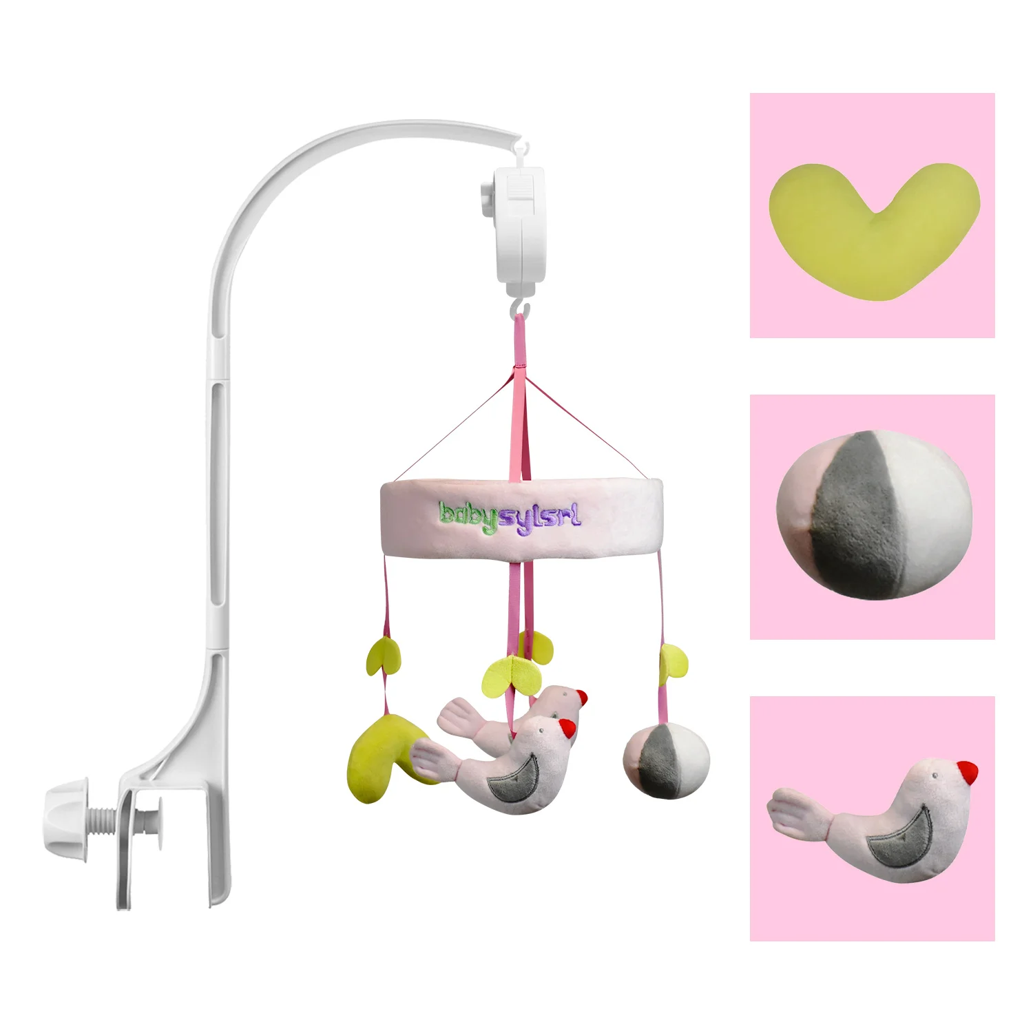 

Plush Doll Pendant Baby Mobile For Crib With Music 0-12 Month Babi Toy Brahms Lullaby That Spins The Bed Bell Windup Musical Box