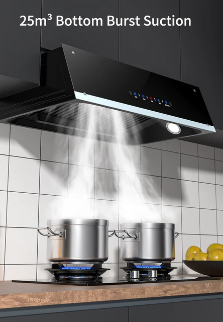 750mm Range Hood for Kitchen Extractor Hood Side Suction Built-in Automatic  Cleaning Dual Motor Hotte Aspirante Cuisine - AliExpress
