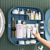 Wall-mounted Makeup Organizer Large Capacity Cosmetics Lipstick Skincare Containers Without Punching Hanging Make up Storage Box 1