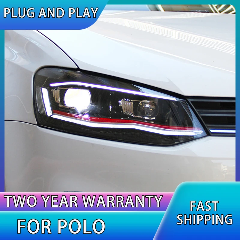 Car Styling Headlights for VW POLO Modification LED Headlight 20112018