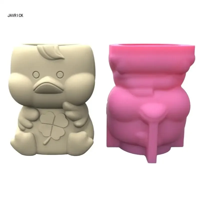 

Утенок сочный цветочный горшок, форма для ручки, силиконовые формы, домашняя форма для вазы для цветов, цементный гипс, орнамент