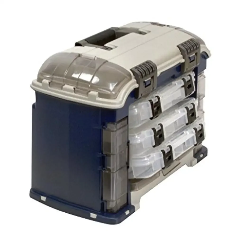 Angled Fishing Tackle Storage System with 3 Stowaway Boxes 5