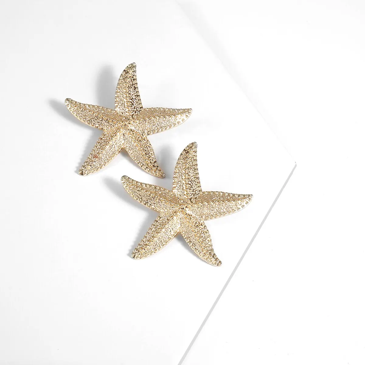 Boho Metal Starfish Stud Earrings for Women Ladies Summer