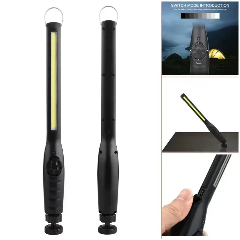 Linterna De Trabajo Recargable COB LED – Con Gancho Y Soporte Magnético, 650 Lúmenes, Batería 1200 MAh