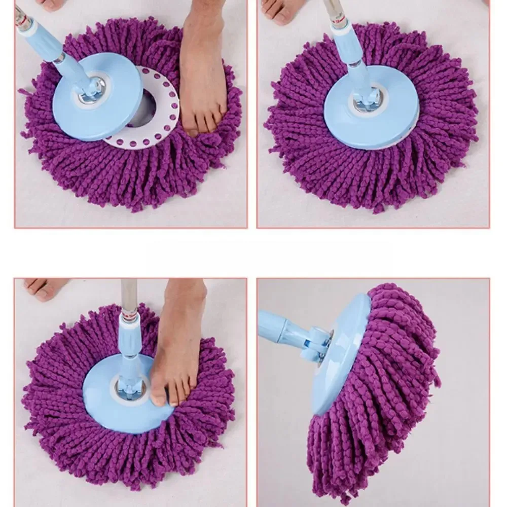 Universal 360° Rotating Microfiber Mop Head Replacement Cloth