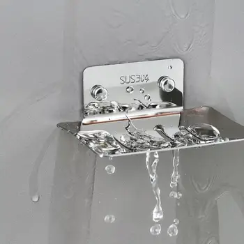 Soap Dish Tray Soap Holder Dish for Holding Soaps Wall-mounted Drain Soap Household Bathroom Portable Soaps Dishes