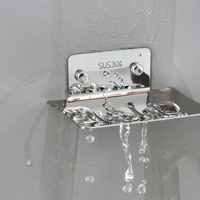 Soap Dish Tray Soap Holder Dish for Holding Soaps Wall-mounted Drain Soap Household Bathroom Portable Soaps Dishes