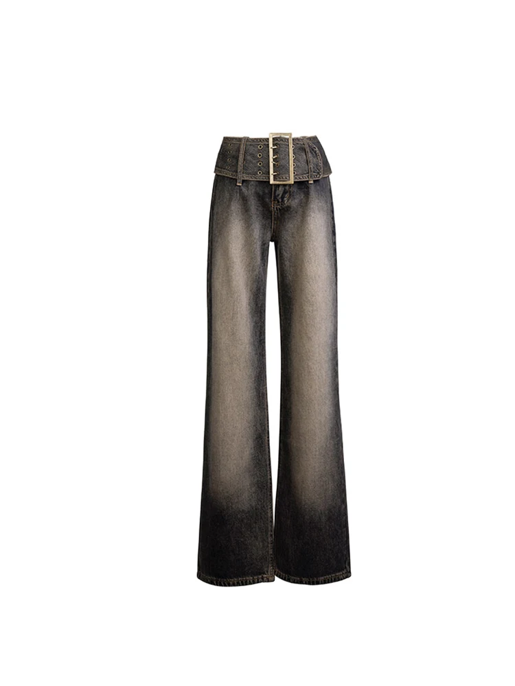 

Women's Vintage Jeans 90s Aesthetic Y2k High Waist Denim Pants Harajuku Wide Cowboy Trouser Trashy Emo 2000s Trashy Clothes 2023