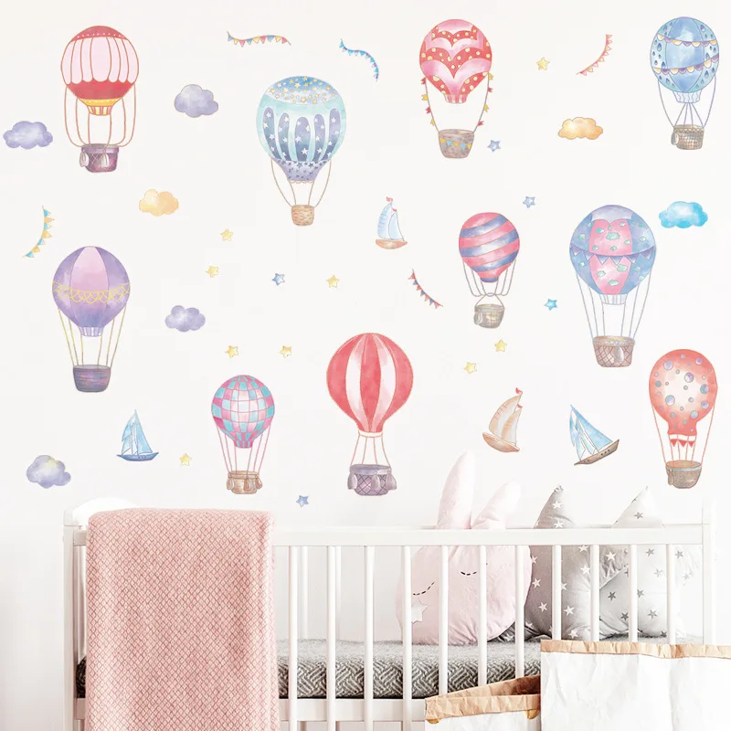 Decals Kids Decal Balloon Air  Vinyl Sticker Hot Air Balloon - 10/30/50pcs  Cartoon - Aliexpress