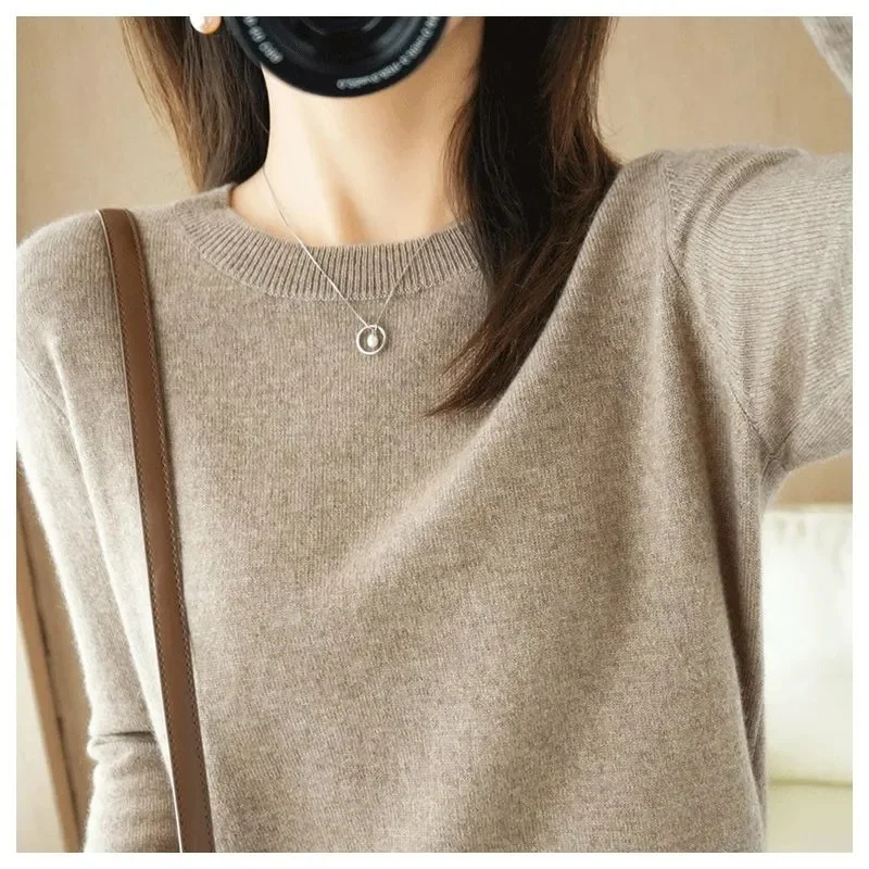 

2024 New HOT Autumn Winter Sweater Women O-neck Long Sleeve Knitwears Warm Pullovers Jumper Fashion Sweaters Bottoming Shirts