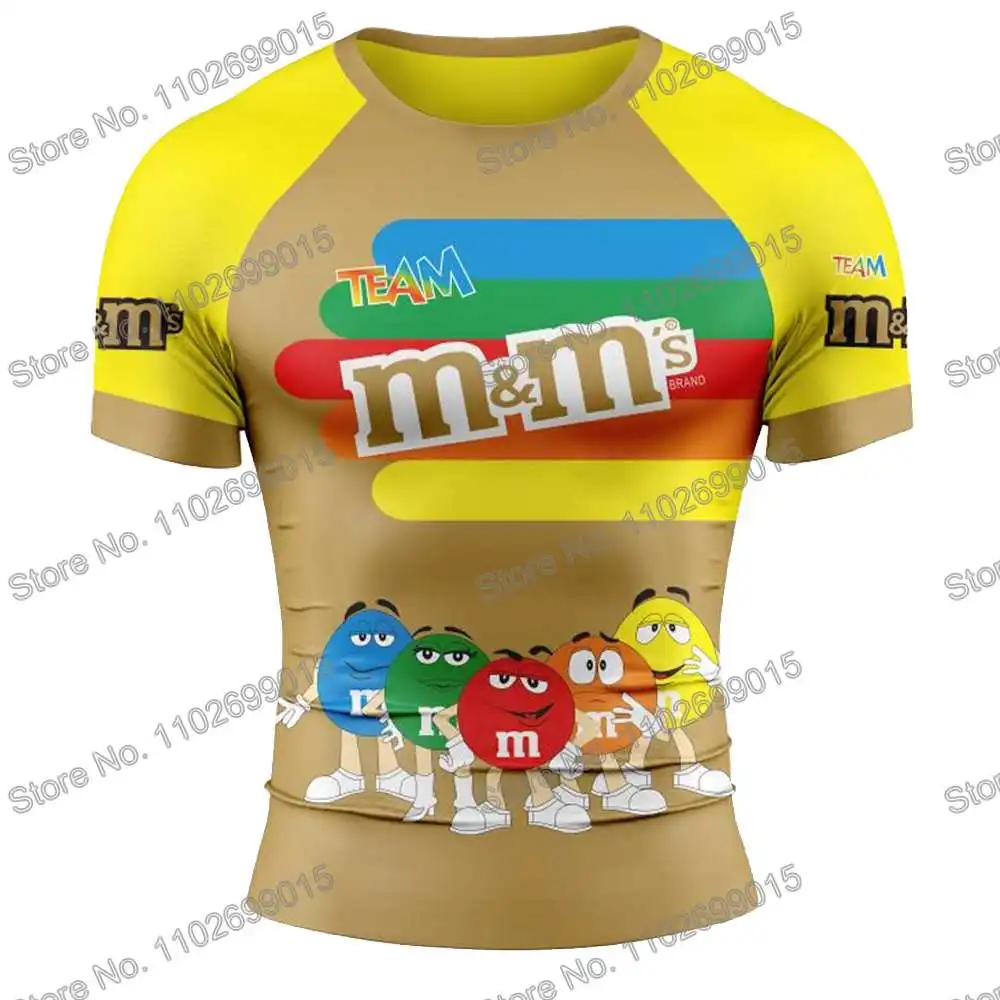 Rash Guard Surfing Swimsuit Chocolate Beans BJJ MMA Men Short Sleeve UV Protection Diving Swimwear Summer Beach Tights Women GYM