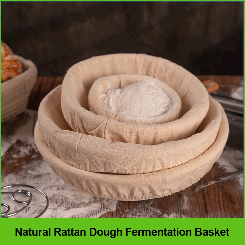 Round or Oval Banneton for Home Baker Bread Proofing Basket Natural Rattan Dough Fermentation Basket Bread Baking Tools rattan bread basket