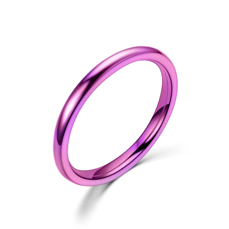 Anelli Sottili in Acciaio Inossidabile da 2mm, Anelli in Titanio Oro Rosa alla Moda per Donne e Ragazze - immagine 3