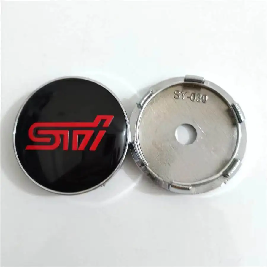 4pcs 60mm Hub Cover Tire Center Decoration Sticker Applicable to Subaru STI car wheel caps