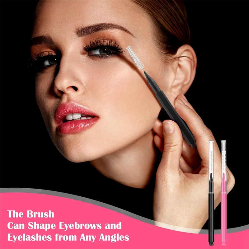 Set Of 150 Mini Eyebrow Brushes With Caps For Brow Lamination And Eyelash Lifting Tools