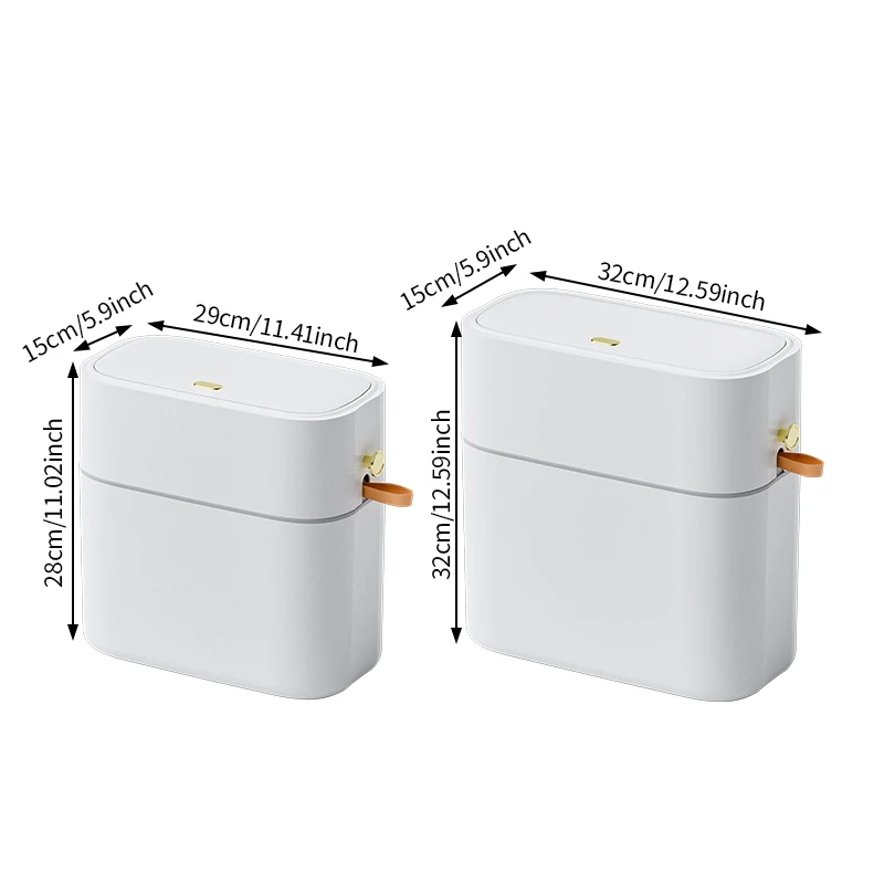 가정용 욕실 변기 뚜껑 쓰레기통 - 자동 흡입 활성화, 초대형, 화장지 처리에 이상적