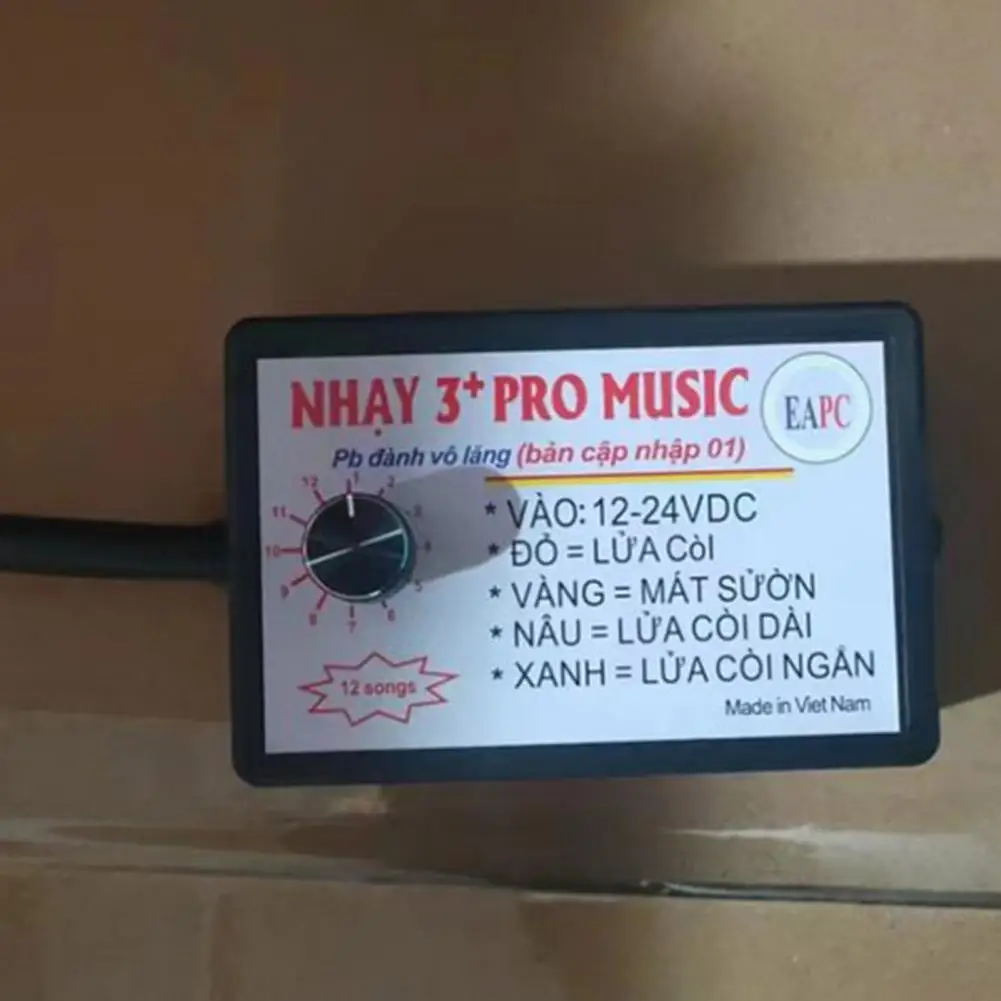 Car Horn with 3/8/12 Tones Easy to Install Car Horn Universal with Multiple Tones Easy Installation Abs for Auto