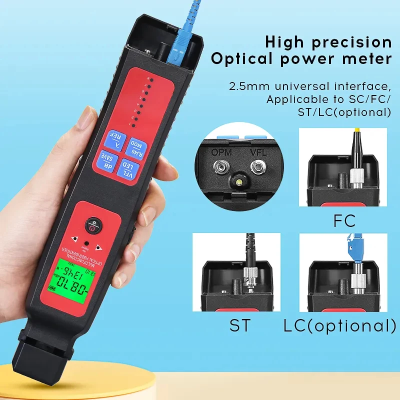 MAYTO  Five in one AUA-507/505 Five in one Optical Fiber Identifier +10MW VFL + LED light and RJ45 Network testing