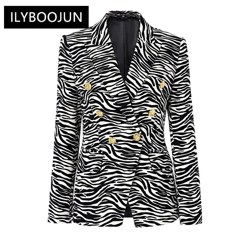 

Fall Winter Unique Zebra Stripe Pattern Vinatge Style Corduroy Fabric Women Slim Classic Blazers Female Jackets For Women 2023