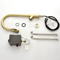 ก๊อกน้ำอ่างล้างจานแบบหรูหราทันสมัย พร้อมเซ็นเซอร์ ควบคุมน้ำร้อนน้ำเย็น แบบดึงออกได้ แสดงอุณหภูมิ ระบบสัมผัส 5