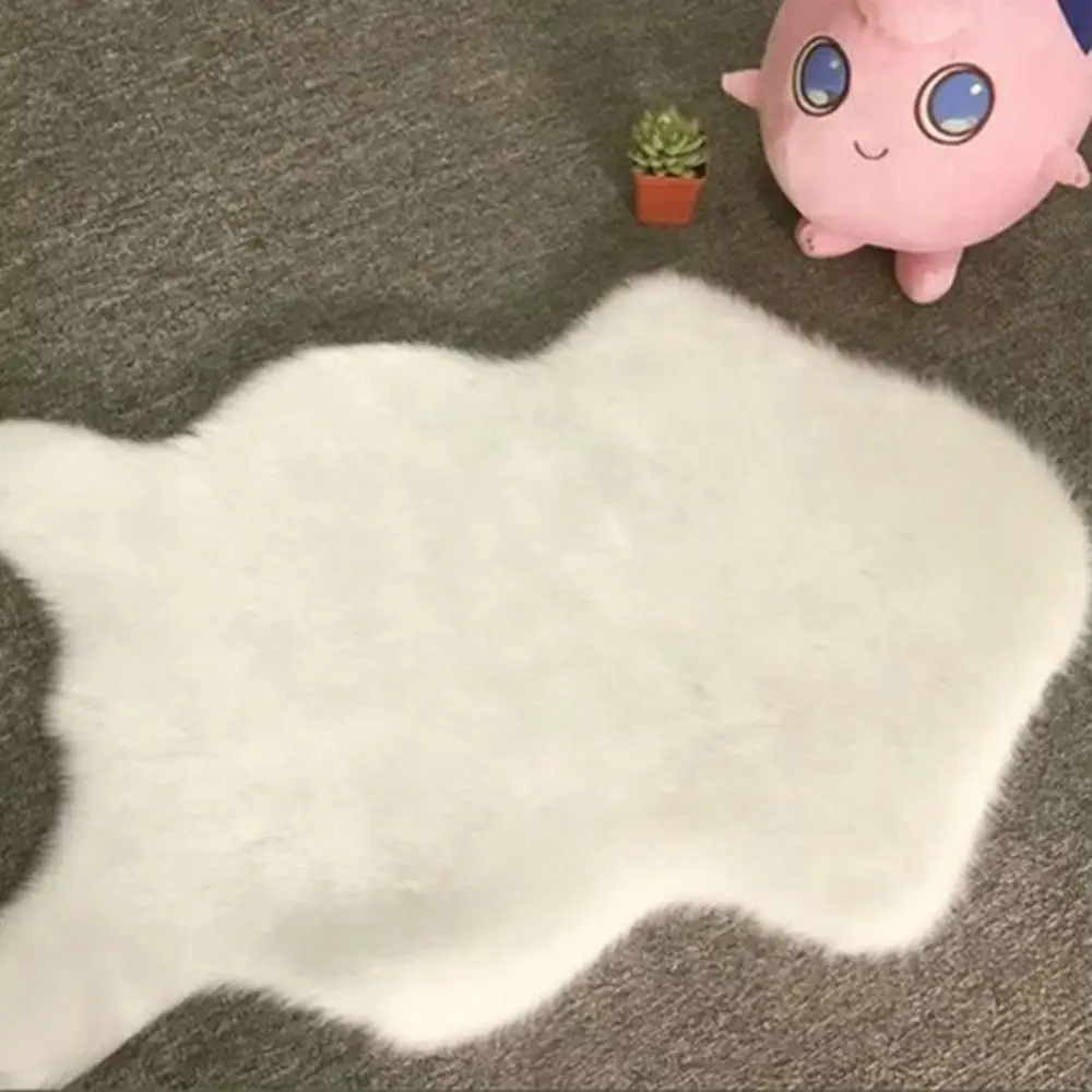60*90cm Faux Fur Geometric Carpet Fluffy Rug Faux Sheepskin Floor Mat Natural Window Soft Sofa Cushion Living Room Bedroom Decor