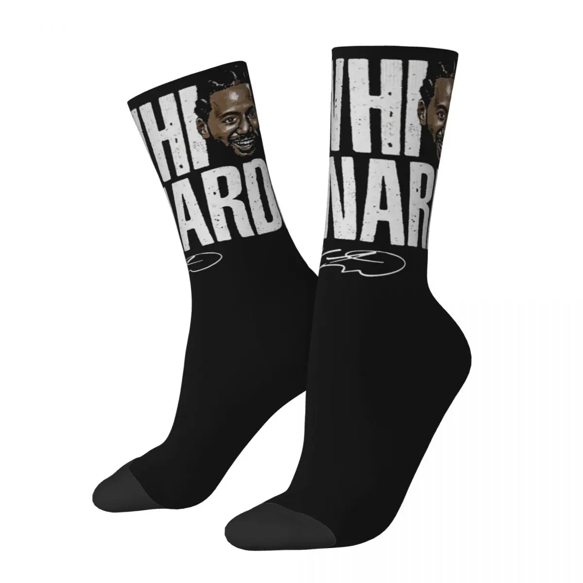 

Мужские носки в стиле хип-хоп, Kawhi, Леонард, баскетбольный игрок, товар для мягкого веселого парня, высокое качество, колготки для осени и весны, зима