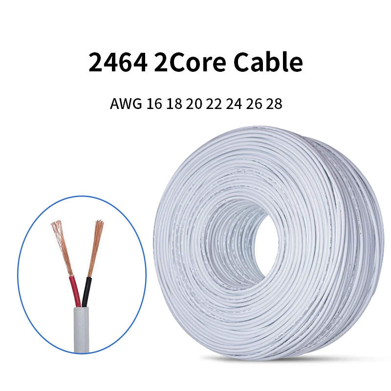 유연한 PVC 피복 신호 전자 케이블, 백색 awm 2464 vw 1 80c 300v 22awg 24awg 26awg 28awg ...