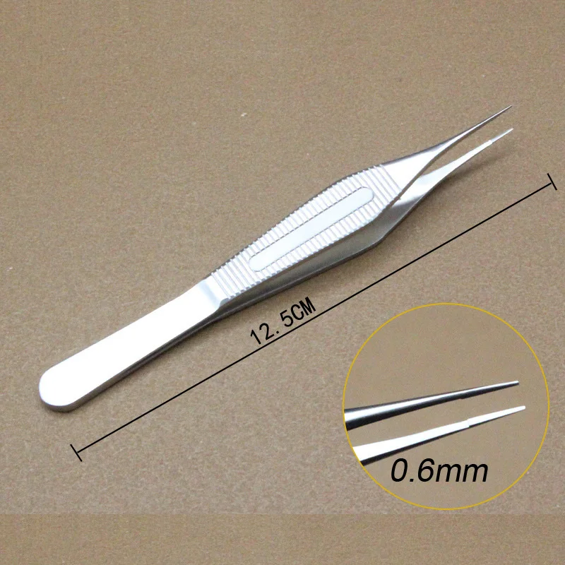 Tissue Forceps Teethed Forceps Platforms 120mm Ophthalmic Tweezers Surgical Instruments Stainless steel 1pcs ophthalmic tool,surgical instruments,capsulorhexis forceps