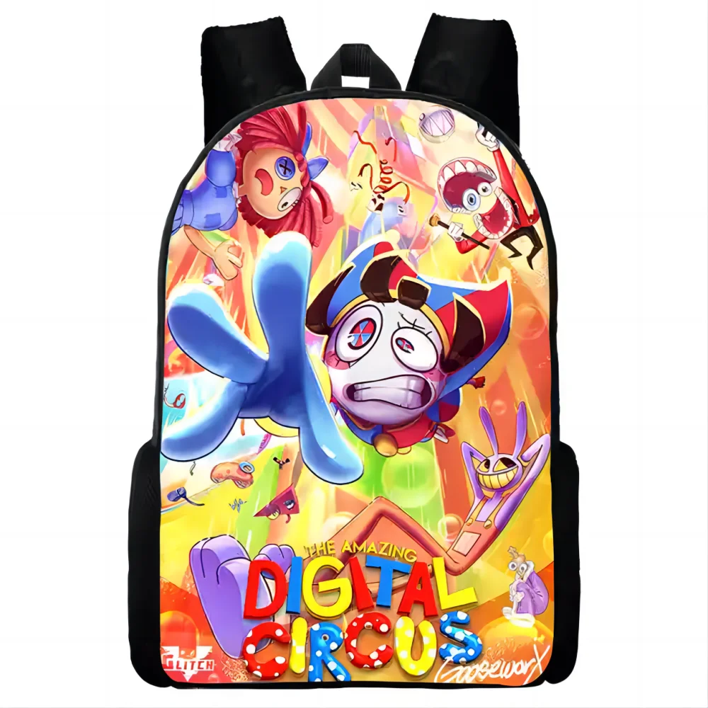 

Amazing Digital Circus Children Backpack Cartoon Anime Game School Bag for Boy Girls Durable and Softback for Books Bag