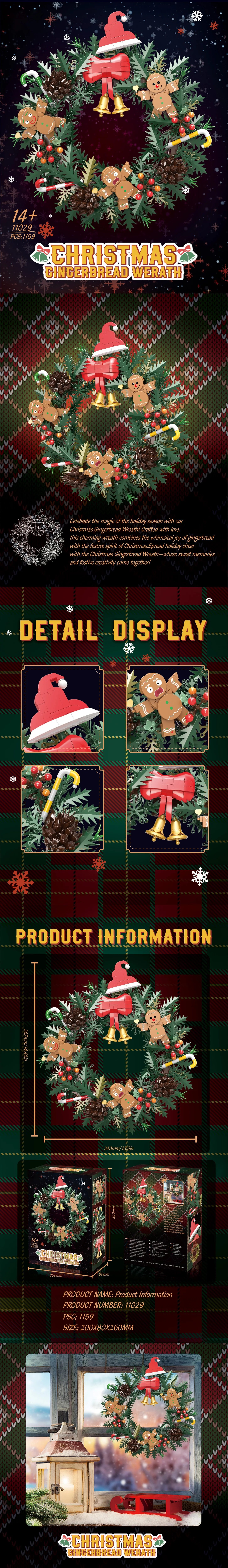 LOZ Weihnachtsbausteine Spielzeug, Montage des Weihnachtspanda-Lebkuchenhauses, Weihnachtsgeschenke für Kinder. – Detail 20