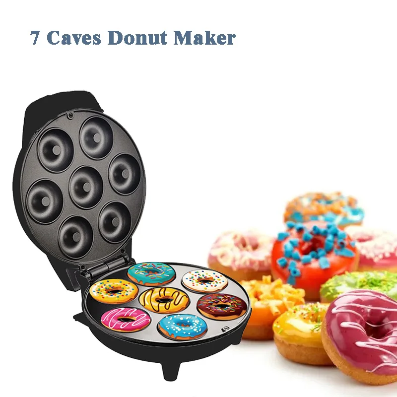 

Multifunction Mini Electric Donut Machine Nonstick Fast Baking Snack Dessert Breakfast Egg Cake Bread Maker Pan Oven
