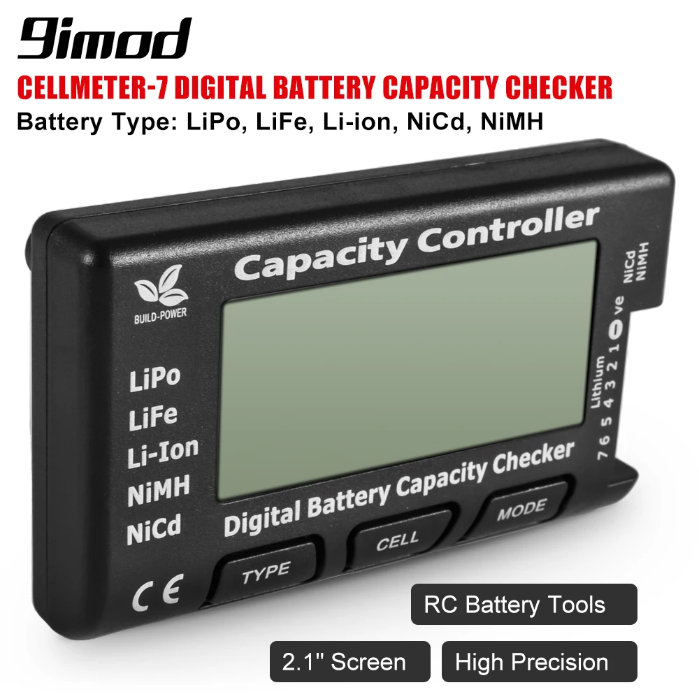 RC CellMeter-7 Digital Battery Capacity Checker LiPo LiFe Li-ion NiMH Nicd battery capacity checker
